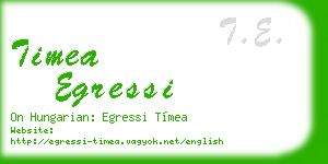 timea egressi business card